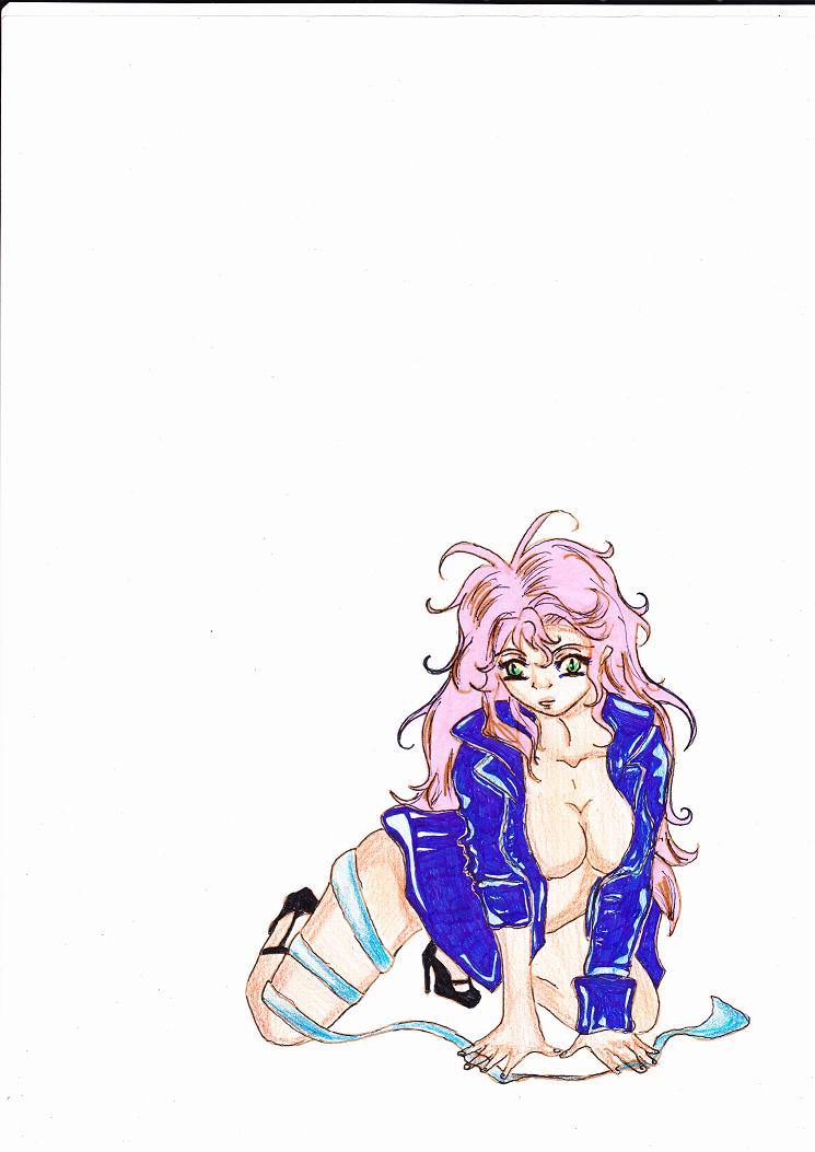 полуголая девушка.