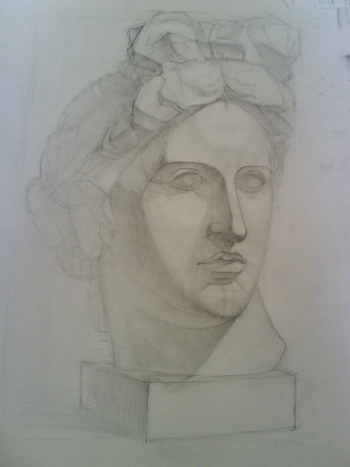 Гипсовая голова Аполона