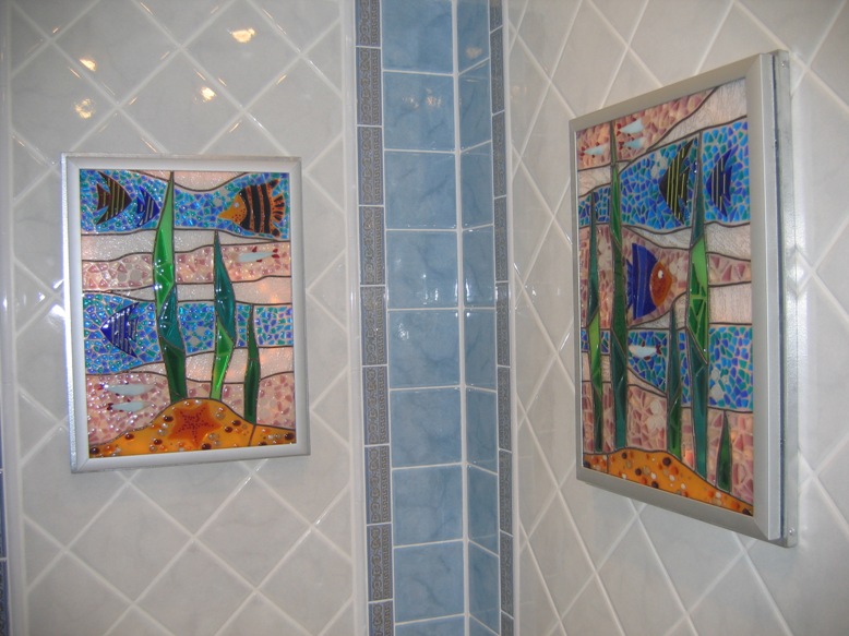 подрамник с подсветкой"тиффани","фьюзинг"