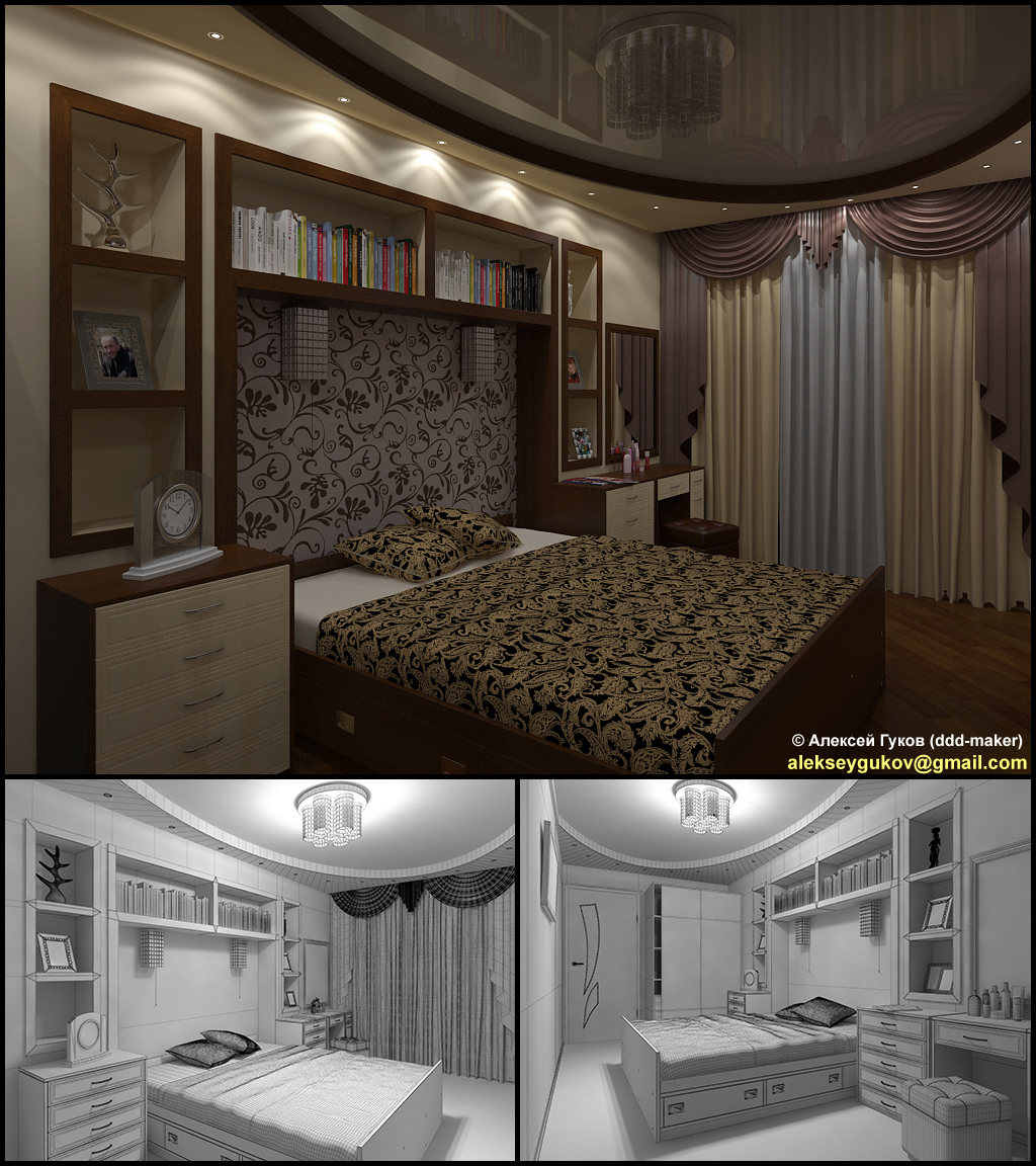 Спальня визуализация 4