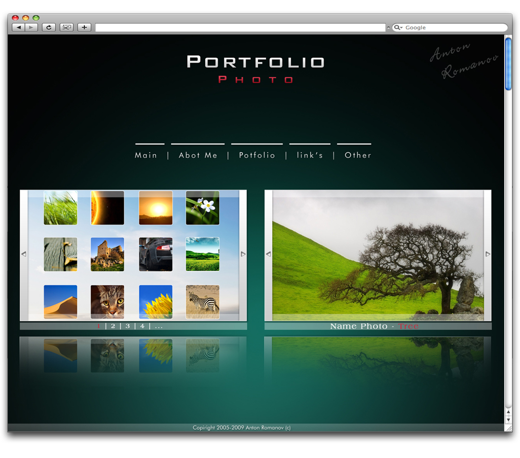 [Дизайн сайта] Фотопортфолио