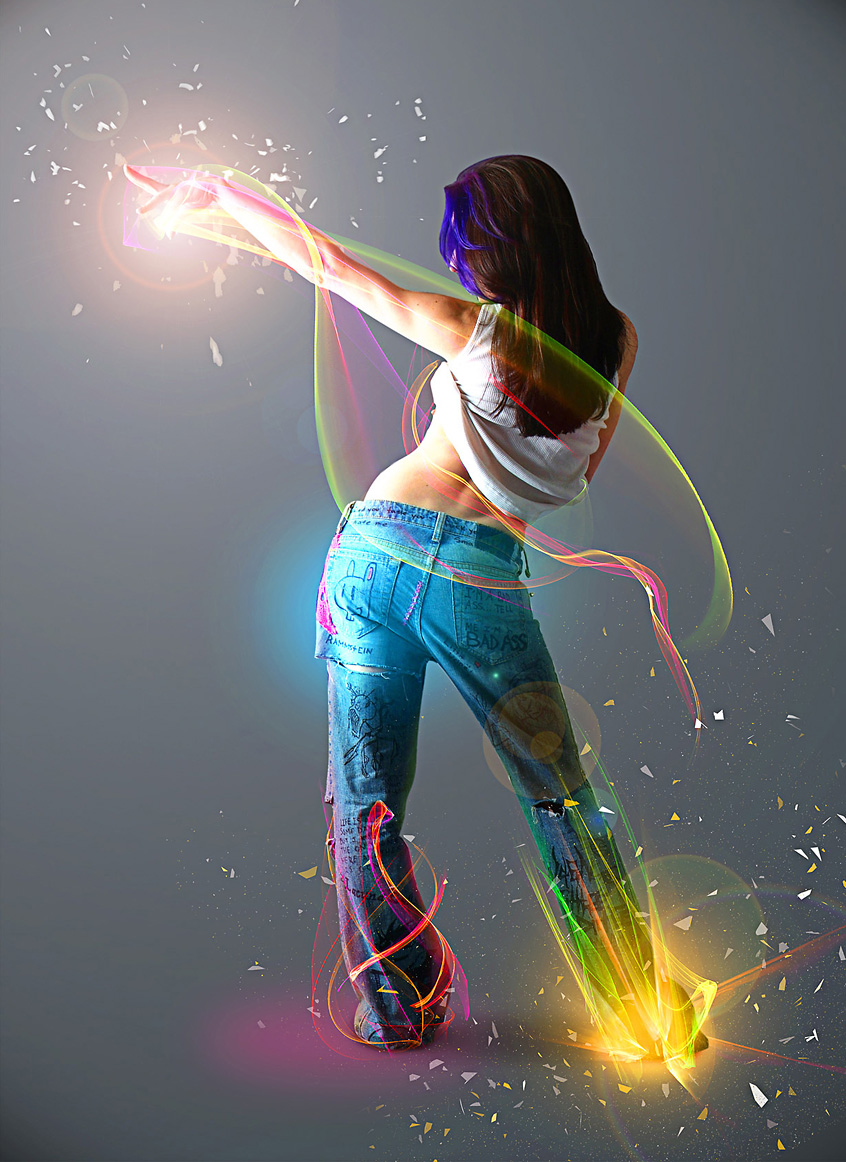 Светящаяся девушка