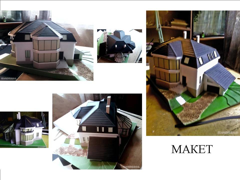 Макет коттеджа