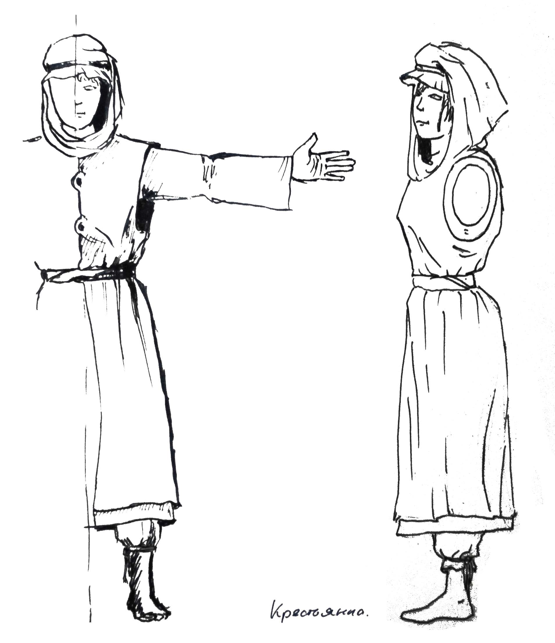 Крестьянка подготовлено для 3D моделирования