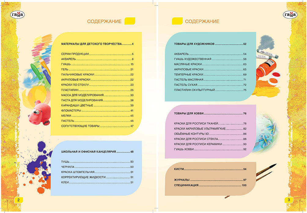 Каталог товаров для детского творчества