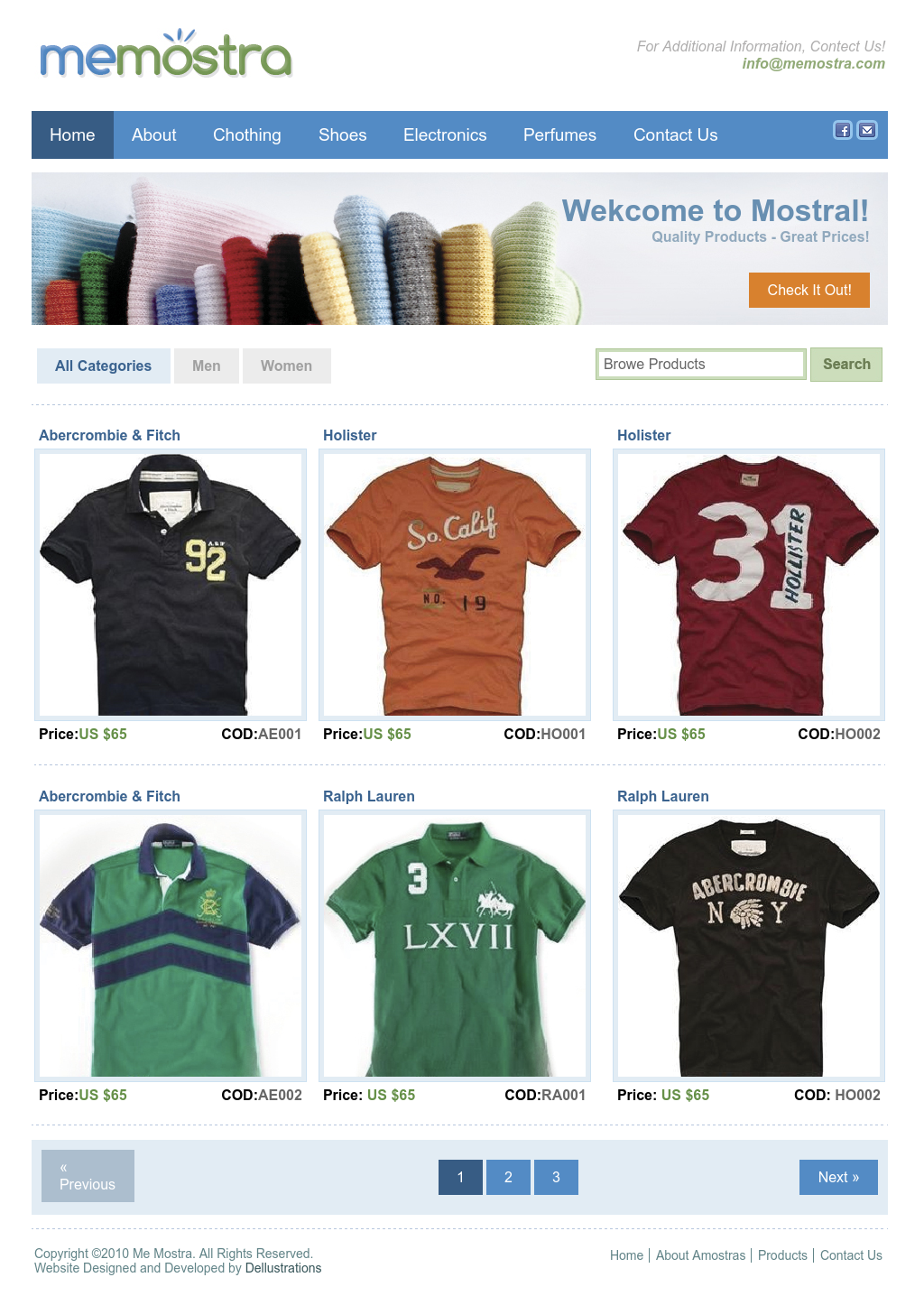 Вёрстка сайта "Memostra"