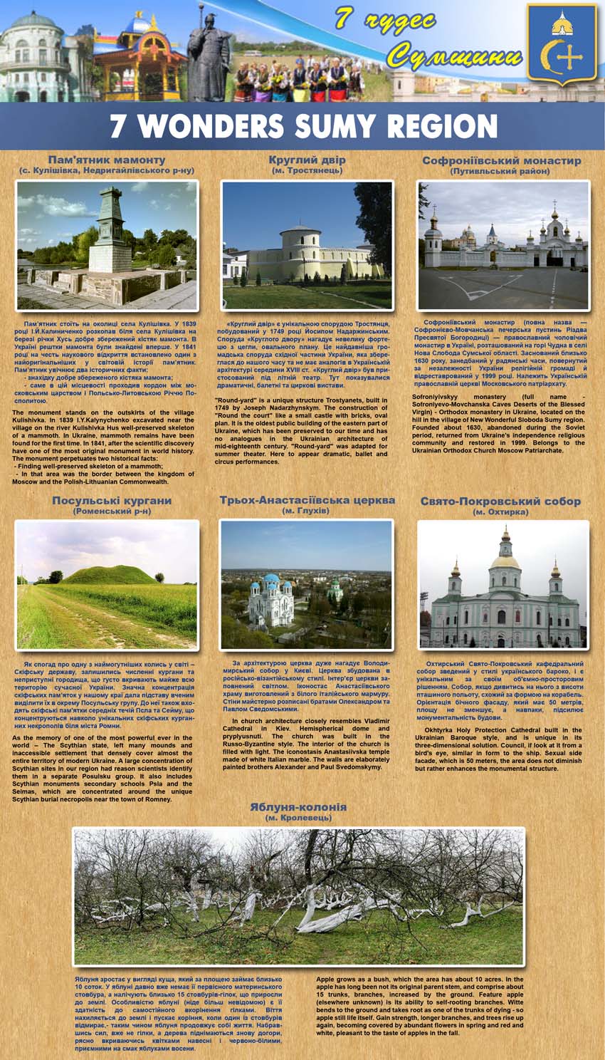Стенд "7 чудес Сумщины"