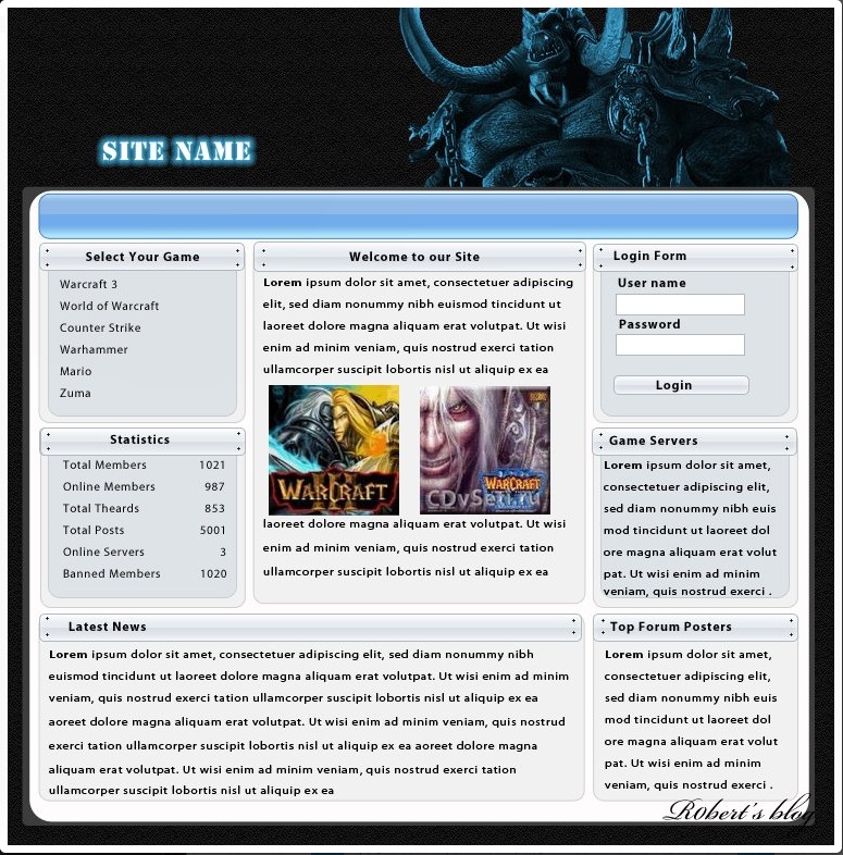 Игровой дизайн для сайта