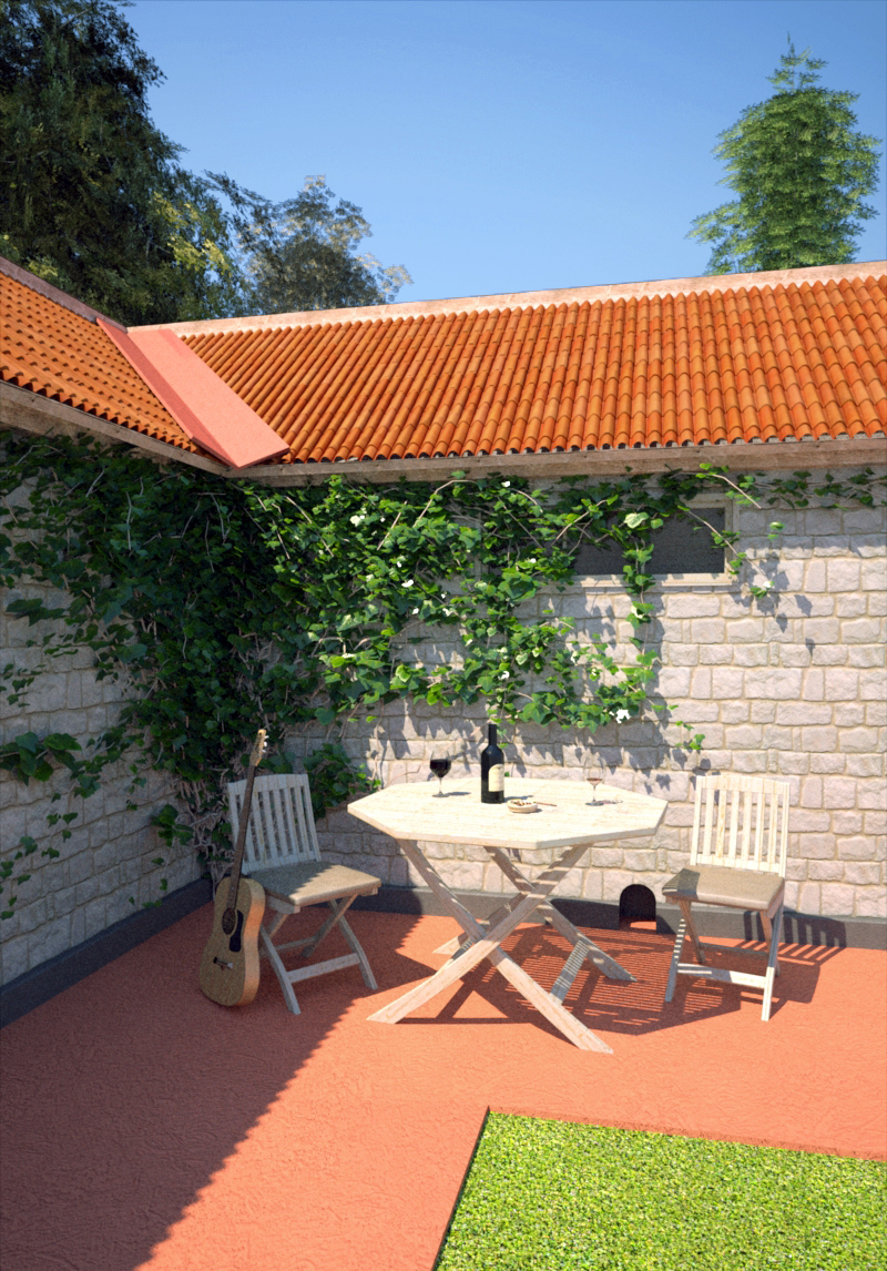 "Во внутреннем дворике хорошо..."