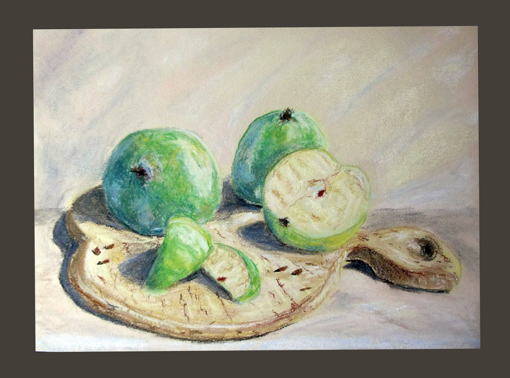 Яблоки (пастель)