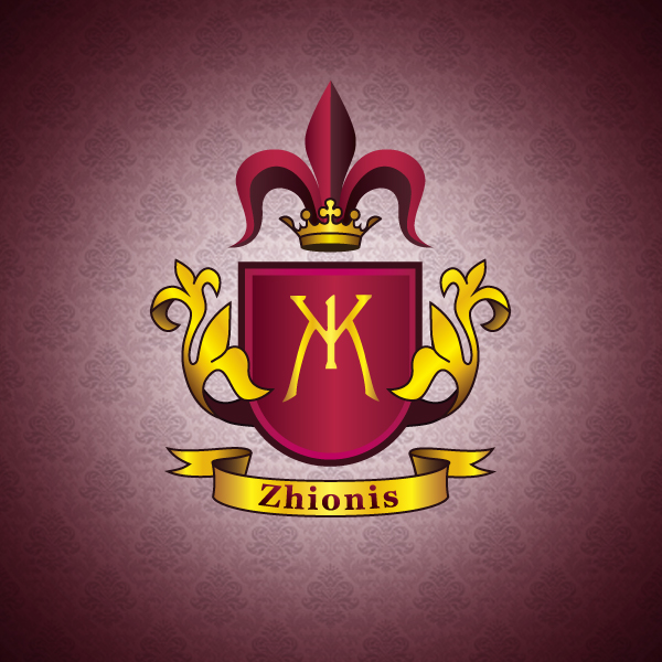 Логотип в геральдическом стиле для питомника собак королевских пород