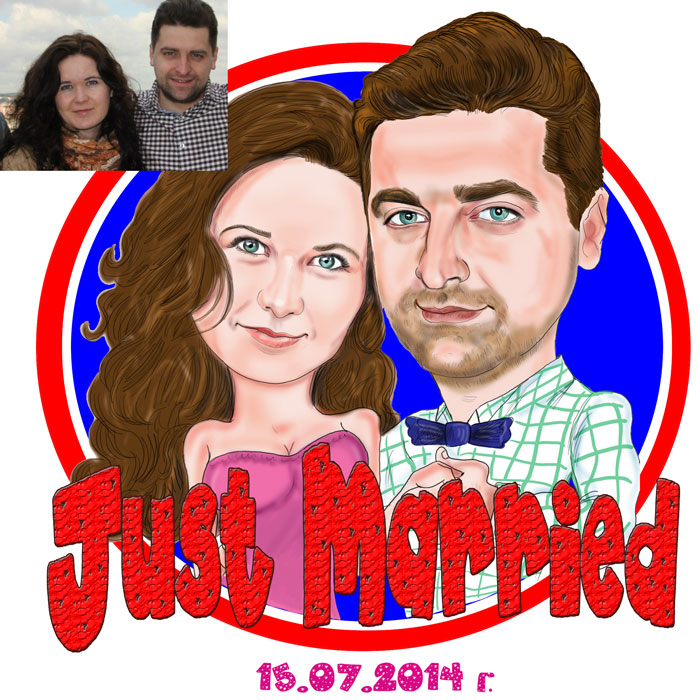 шарж на футболку в фотошопе