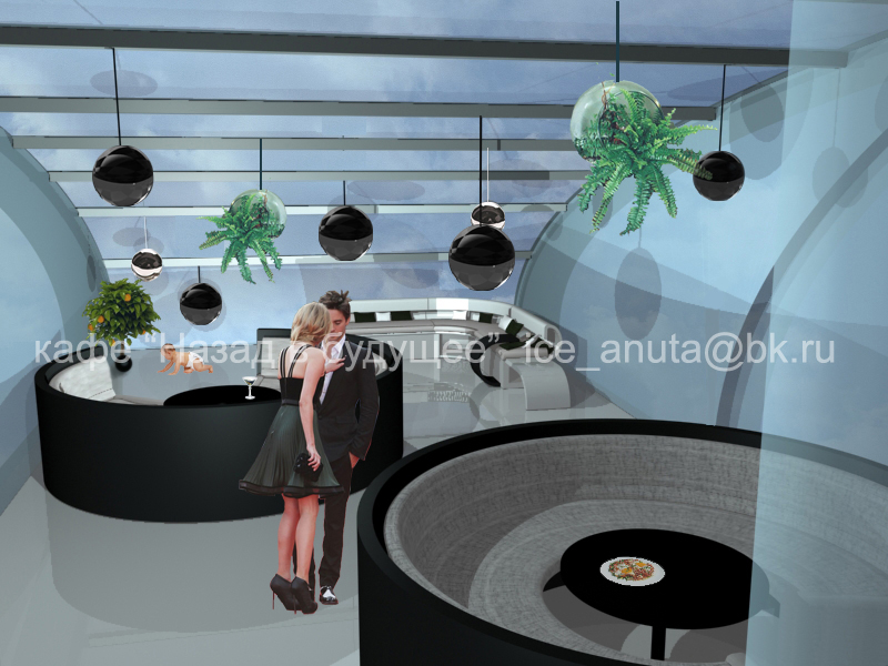 кафе "Назад в будущее" интерьер