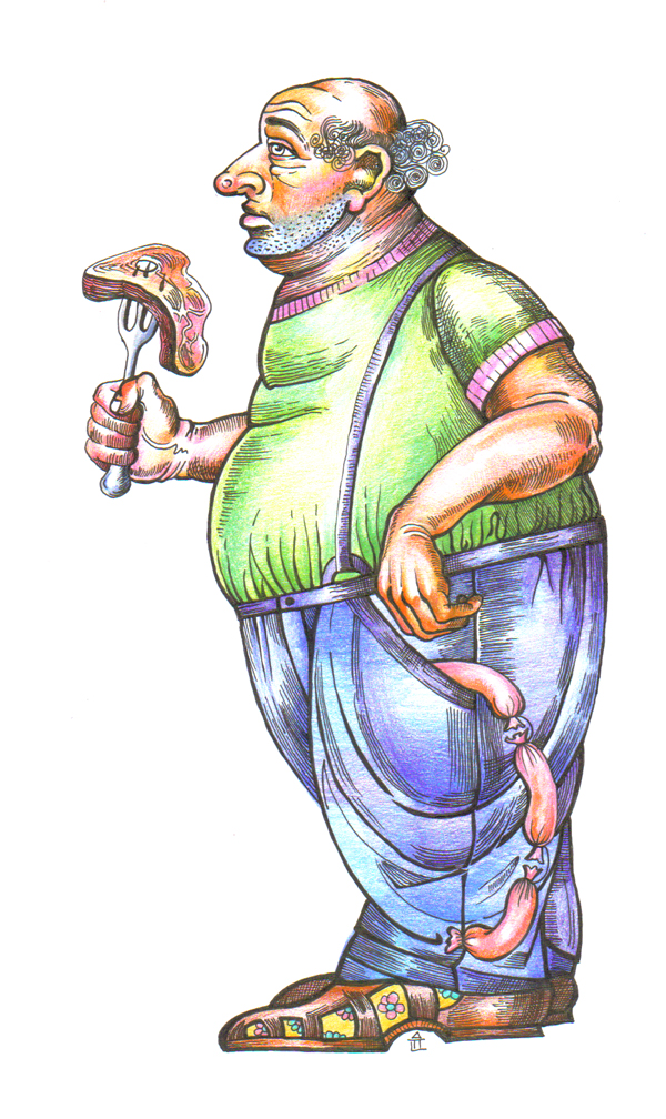 Иллюстрация к статье "О вкусной и здоровой пище" журнал XXI 