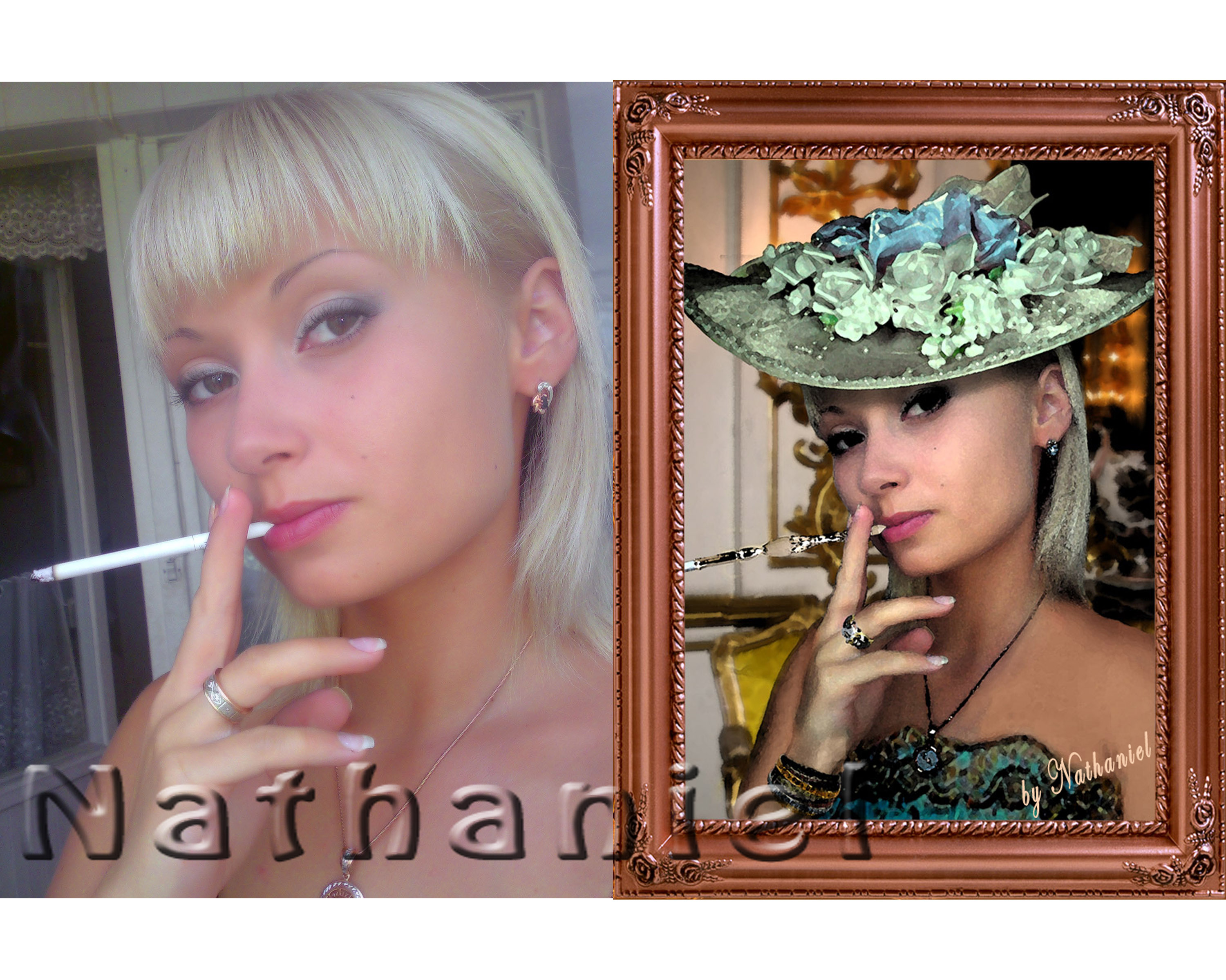 Коллаж "старинный портрет"