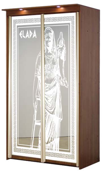 Рисунок на зеркале для шкафов-купе