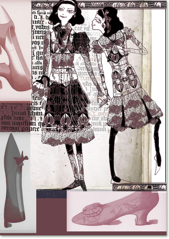 Эскиз к коллекции "Кукла для Бердслея"