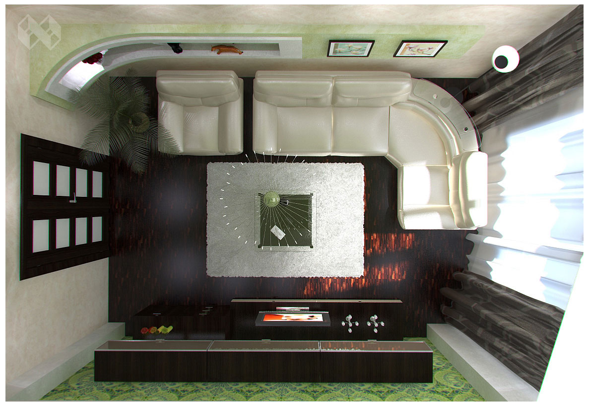 Дизайн и 3D визуализация частного интерьера. Объект: ЖК "Миллениу