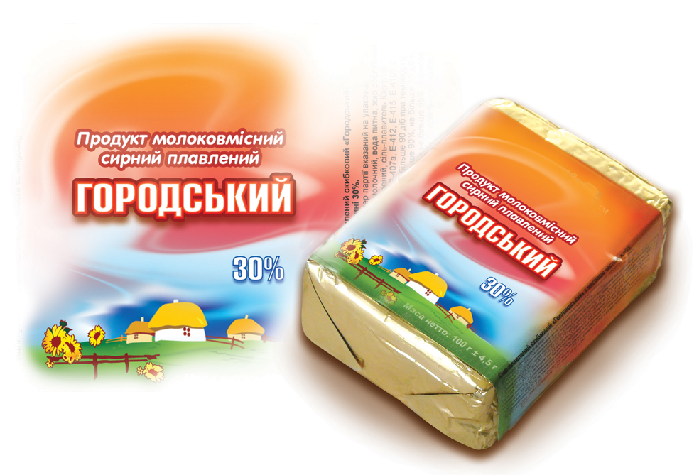 Продукт сирний плавлений "Городський" БІЛОЦЕРКІВСЬКИЙ тм