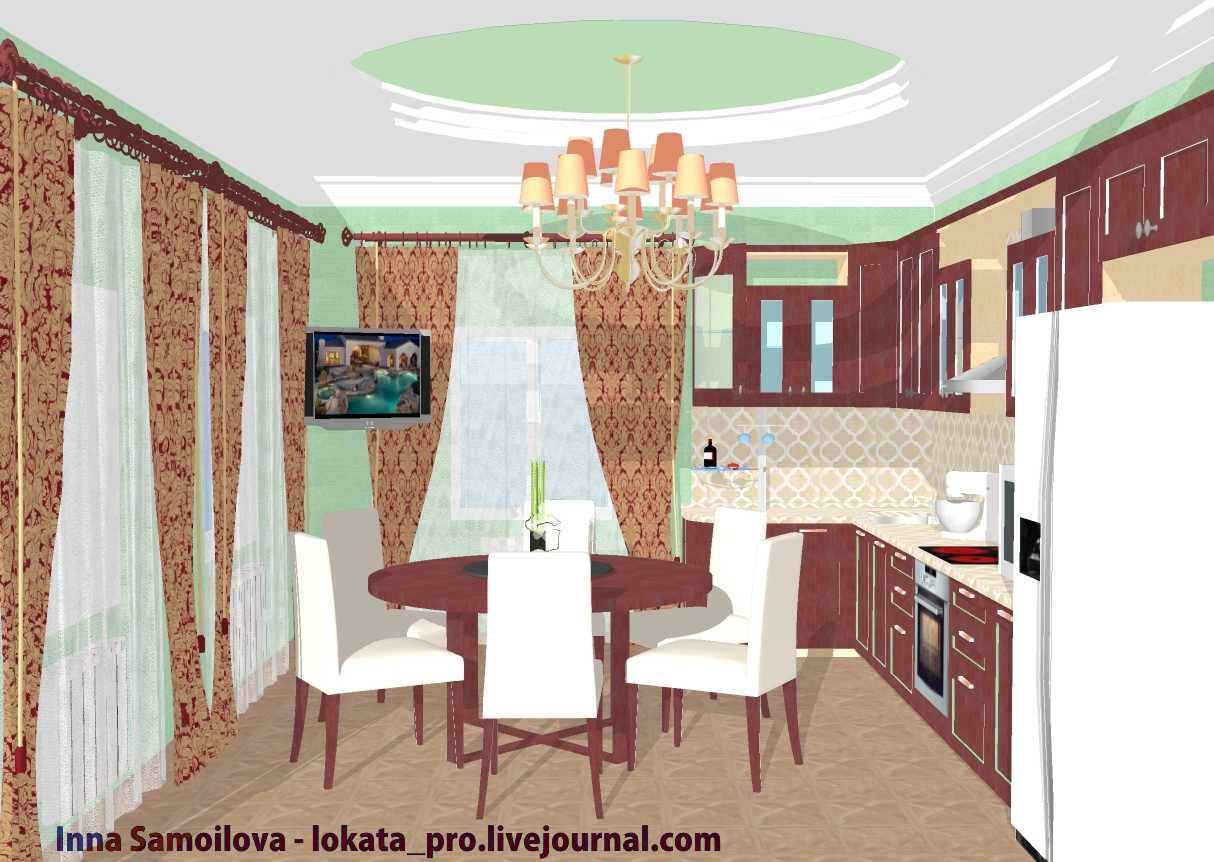 Классическая кухня в большом доме