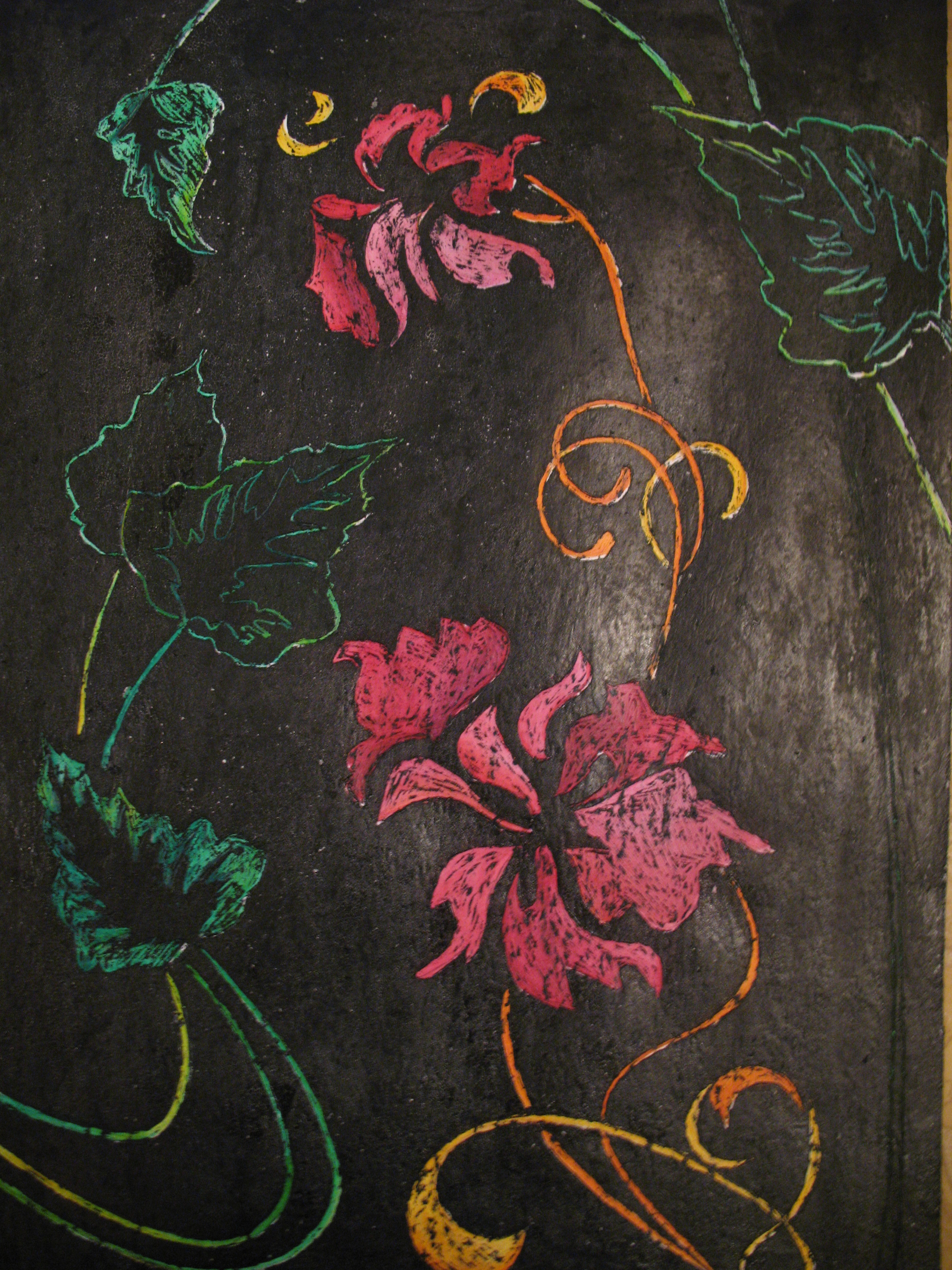 живопись тушью и воском