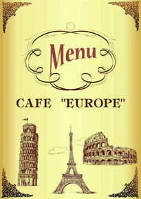 Меню ресторана