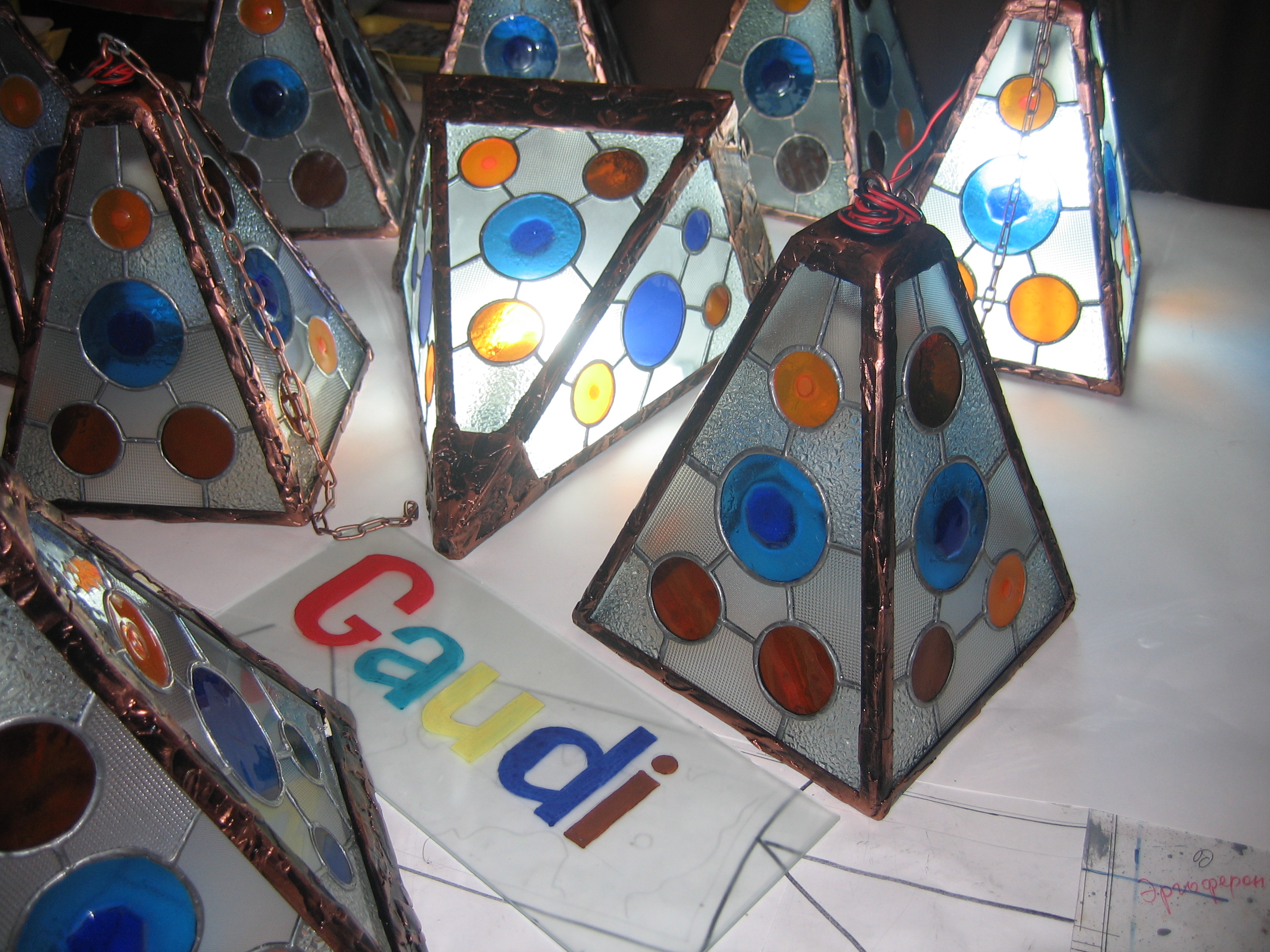 светильники " ГАУДИ " - фьюзинг, тиффани