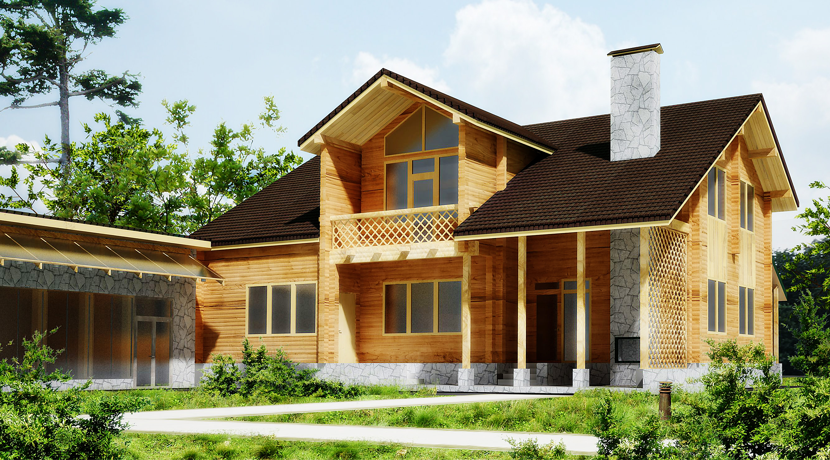 Коттедж из бруса