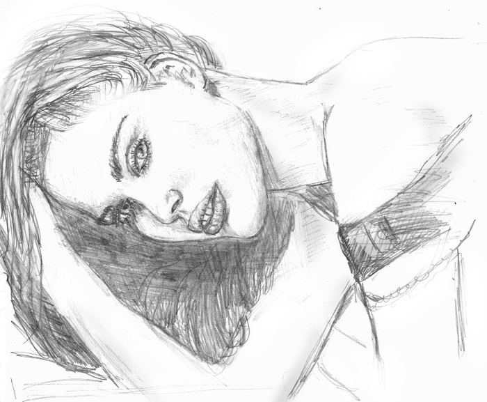 Лежащия на кровати