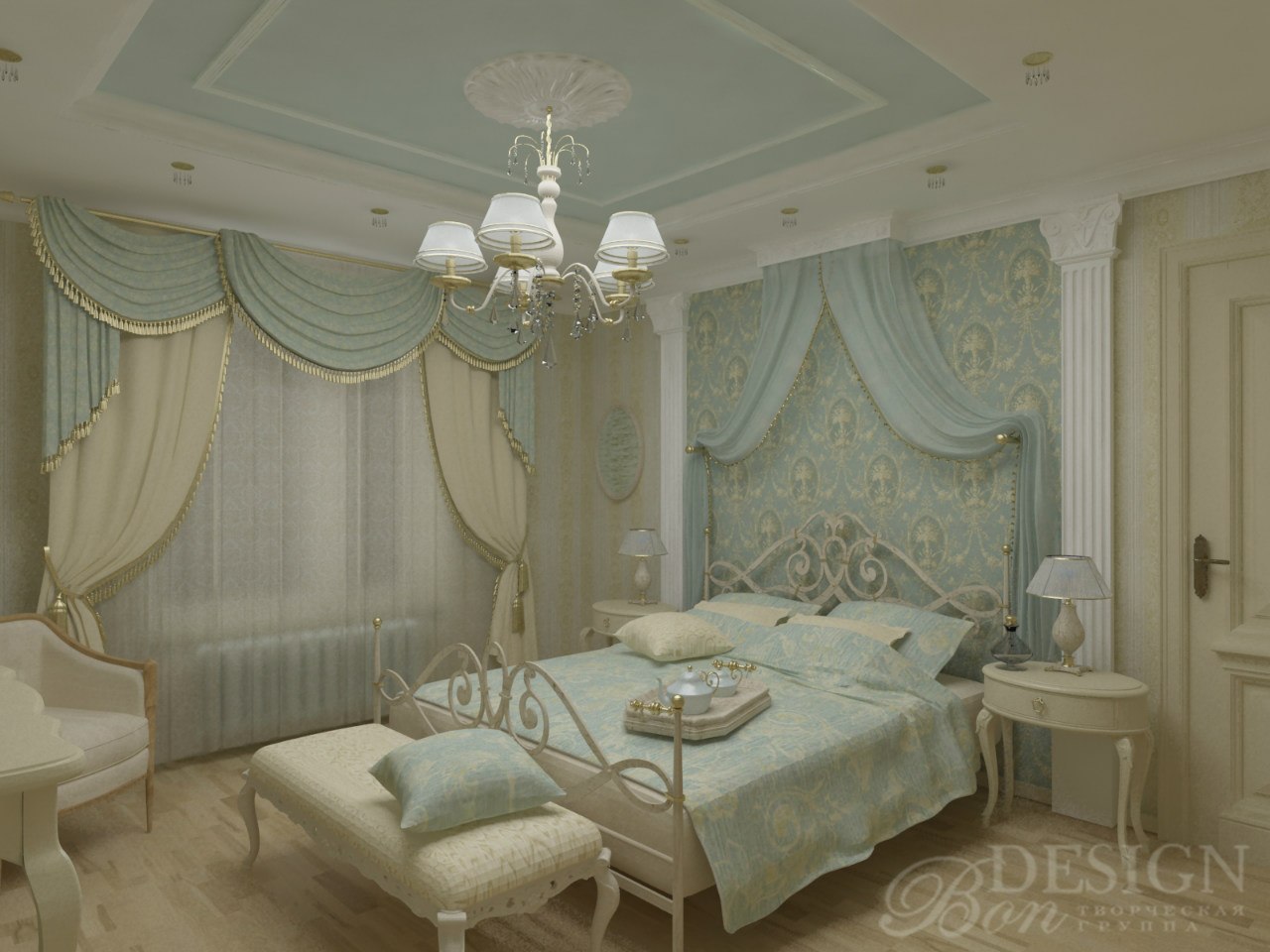 Проект квартиры "Классический этюд". Спальня.