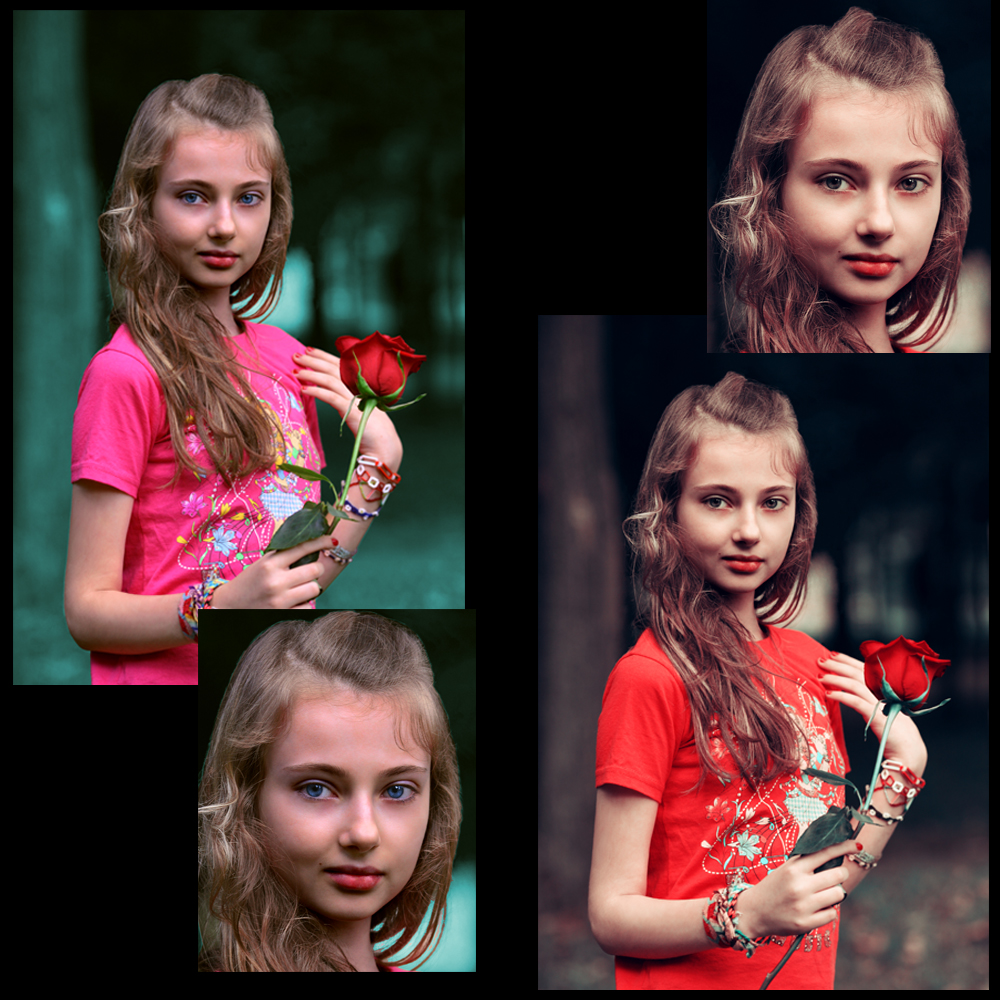стилизация фотографии "девочка"