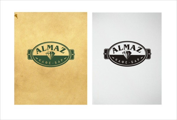варианты логотипа для кафе АЛМАЗ. Челябинск