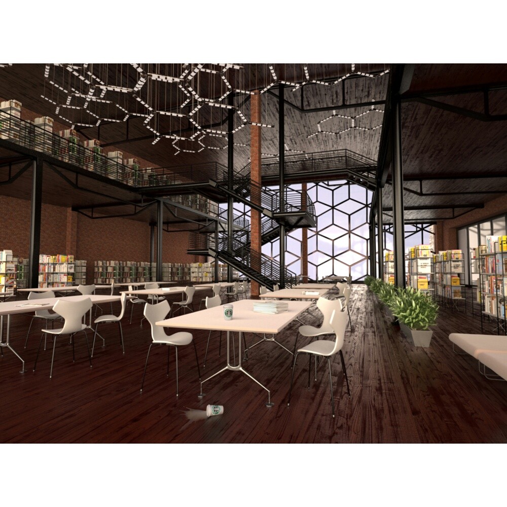 интерьер научно-технической библиотеки