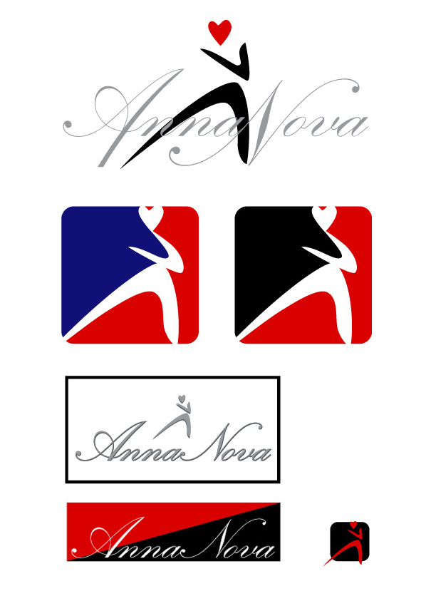 логотип салона красоты "анна нова"