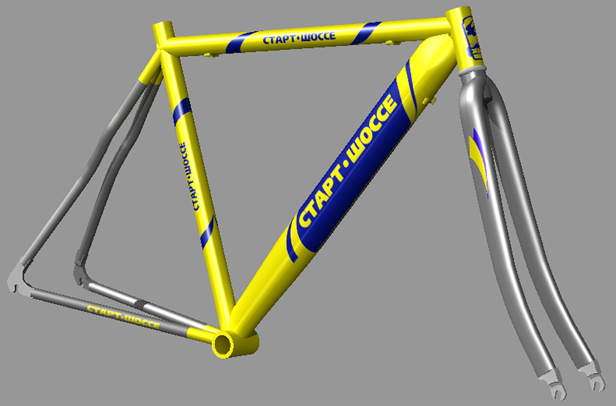 Дизайн деколей и раскраски рамы для спортивного велосипеда (Харьков)