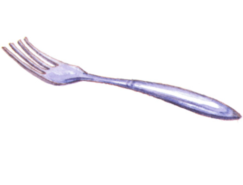 акварель "вилка"