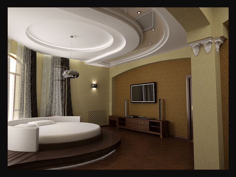 Интерьер жилого дома. Спальня