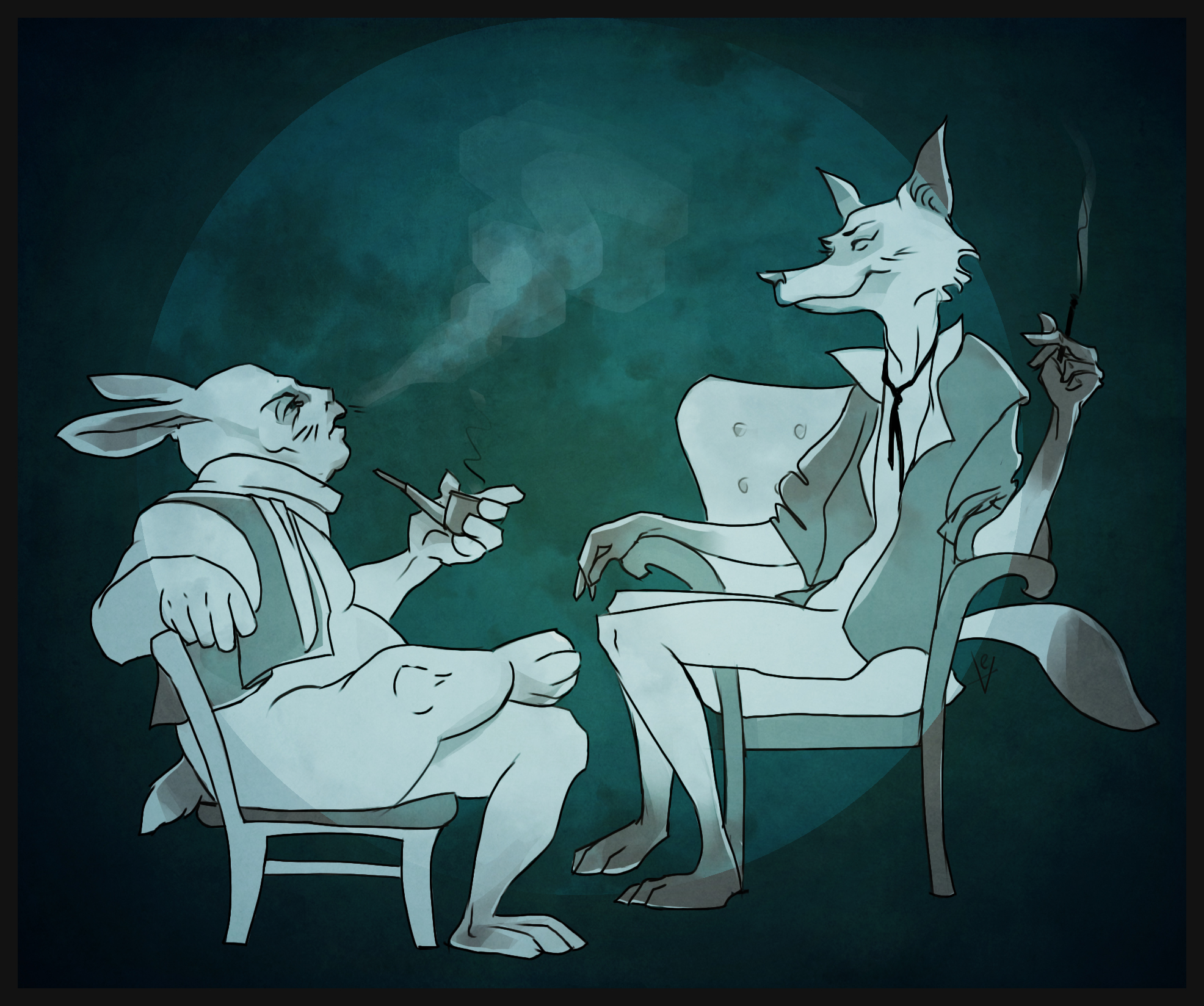 Лис и зайка