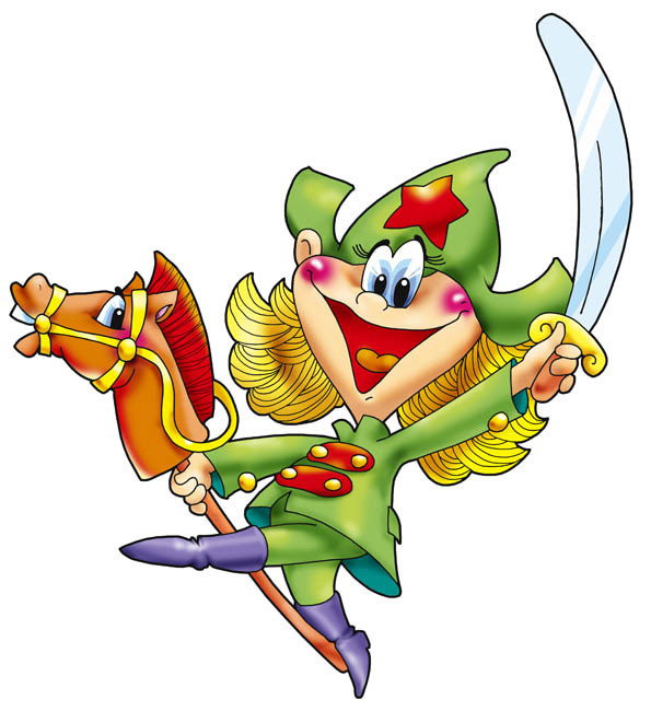 Девочка с саблей на коне