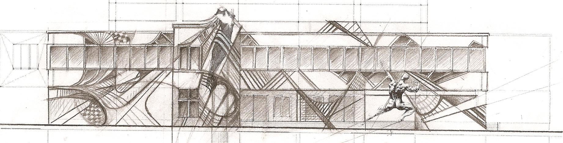 проект пластического решения фасада студ.кафе