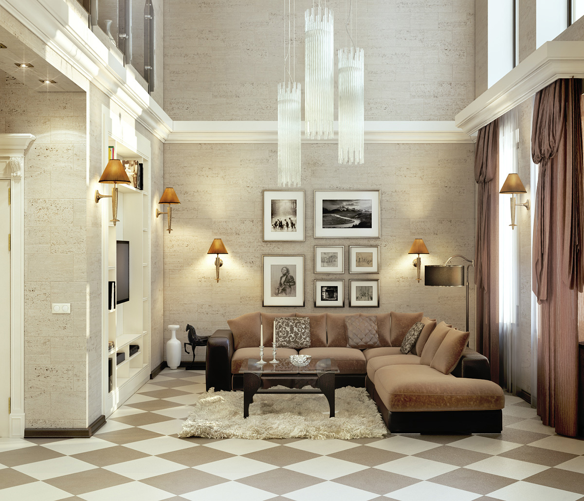 Коттедж, гостиная