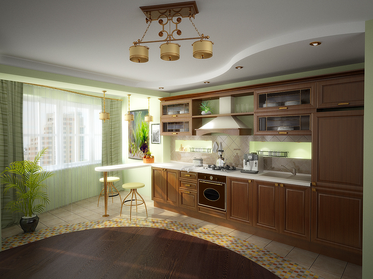 Кухня темная :)