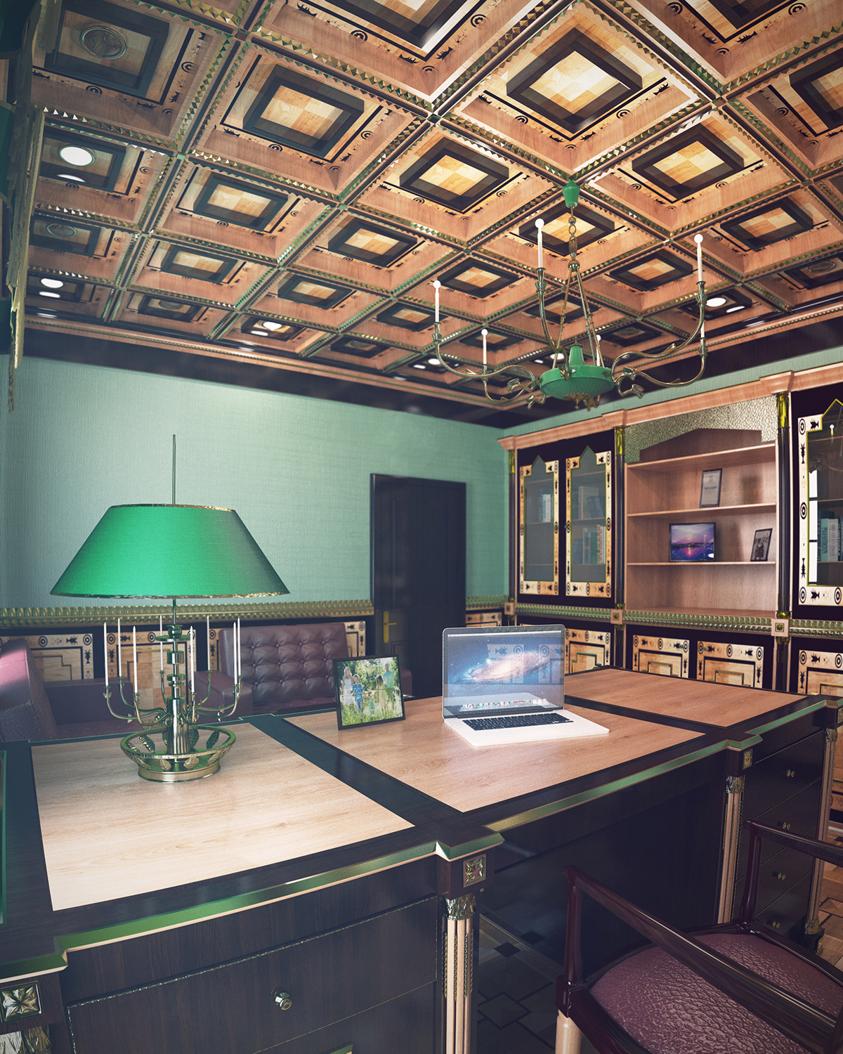 Виз. Кабинет в стиле "Ампир" кам.2