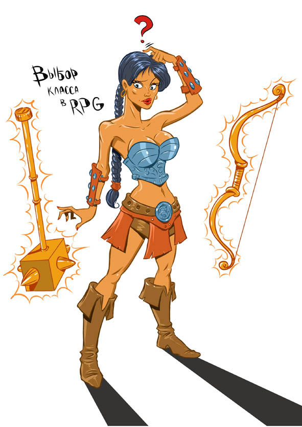 выбор класса героя в РПГ