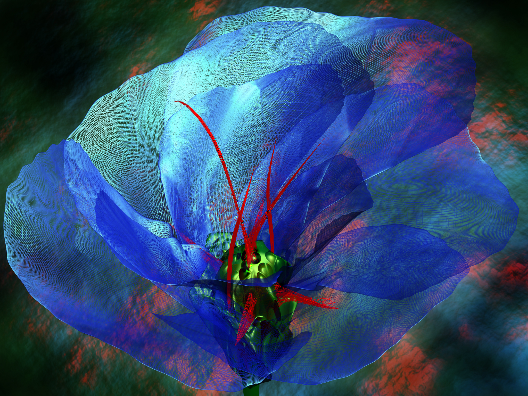 техно цветок