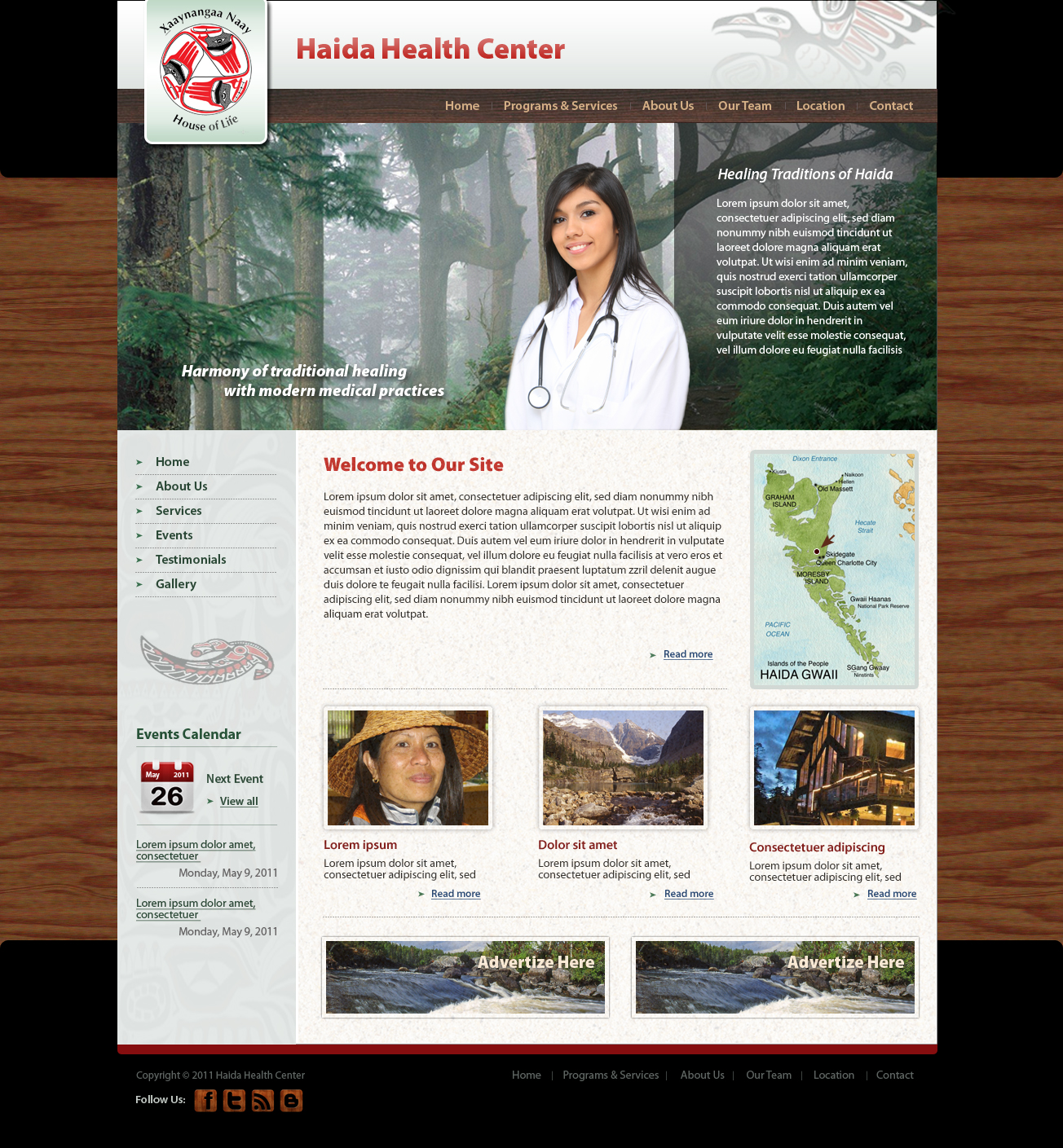 Медицинский центр в резервации индейцев Хайда