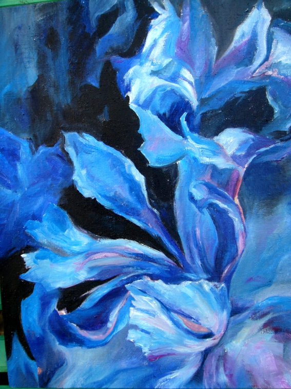 В свете монитора(масло)