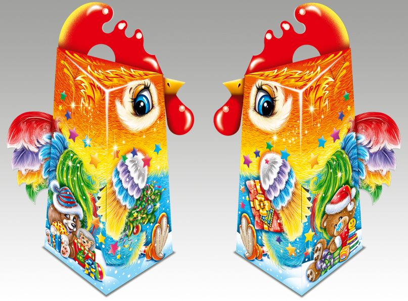 новогодняя упаковка Петушок