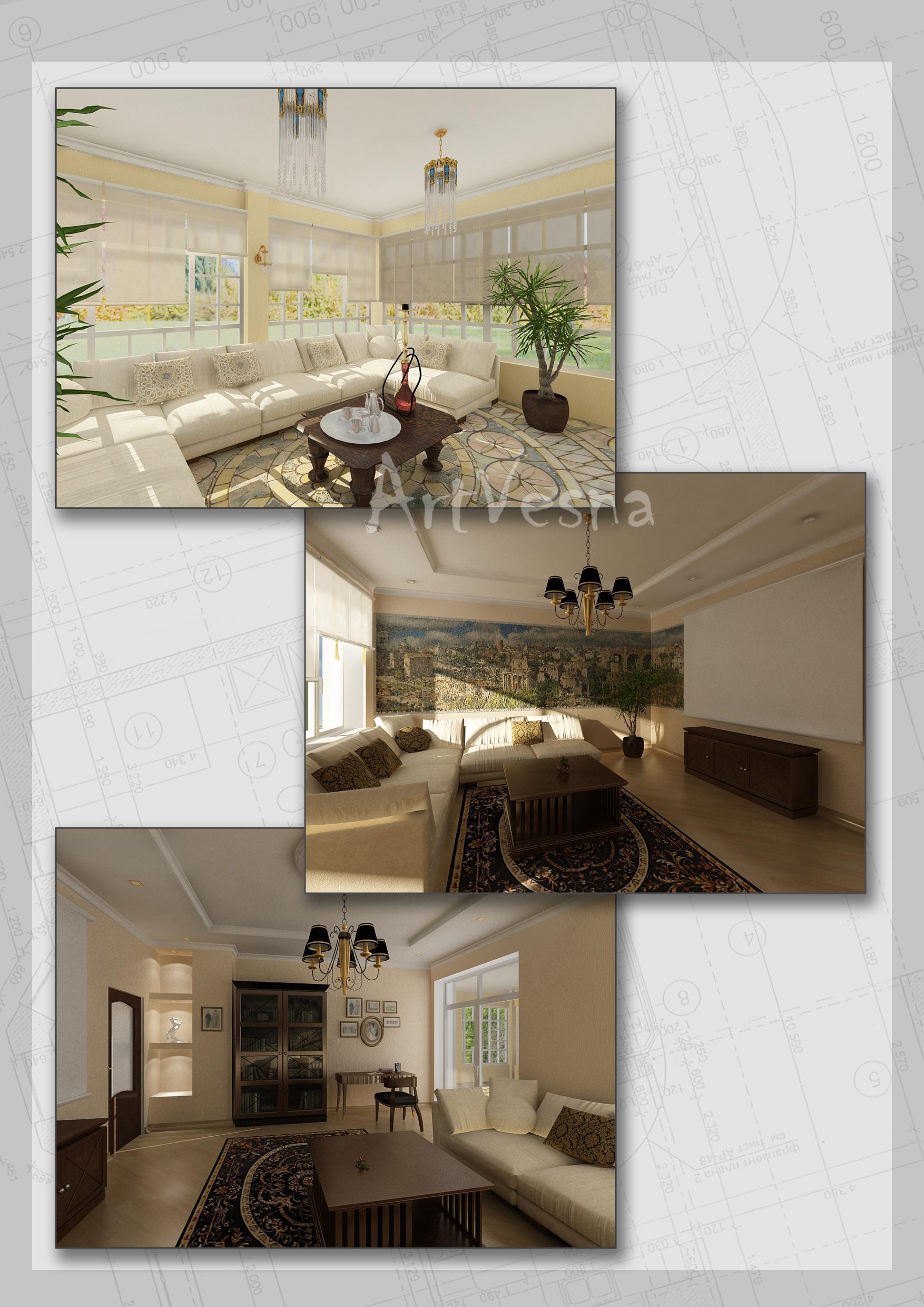 Дизайн интерьера загородного дома