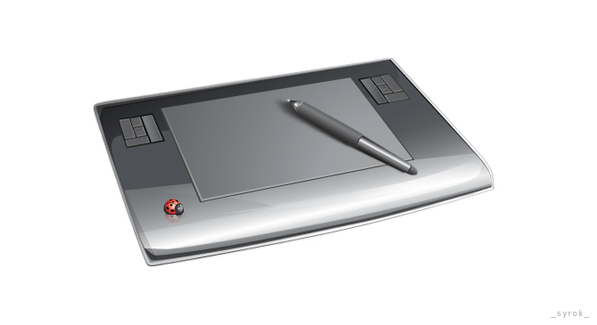 Планшет Wacom — векторная иллюстрация.